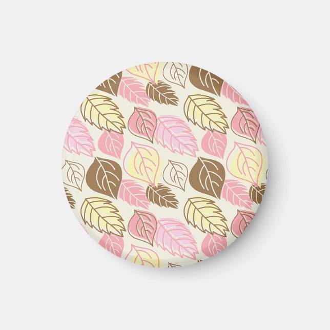 Hösten Splendor: Löv sjölösa Mönster Magnet (Framsidan)