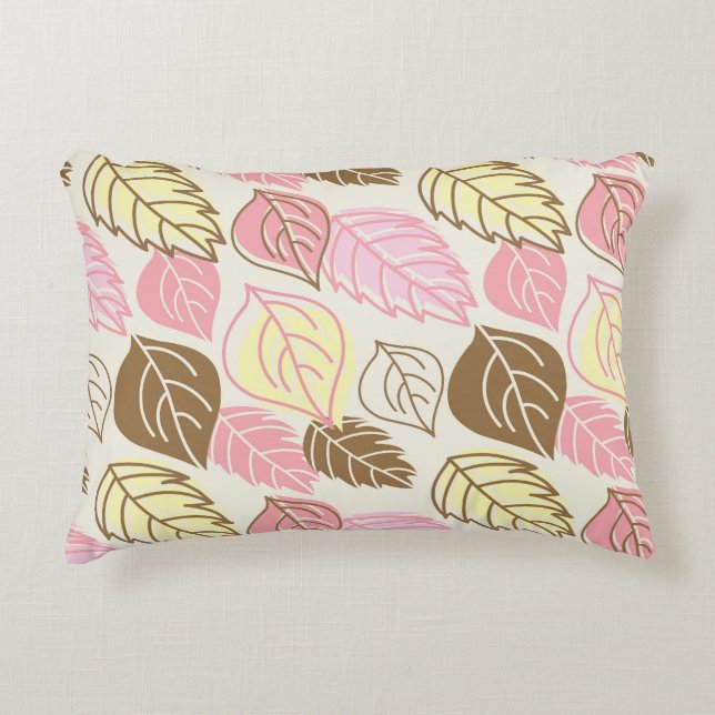 Hösten Splendor: Löv sjölösa Mönster Prydnadskudde (Framsidan)