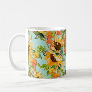 Hösten Splendor: Sömlös natur Mönster Kaffemugg