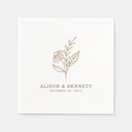 Hösten Sprig Fall Wedding Pappersservett