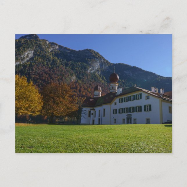 Hösten St Bartholomew's Church Am Königsee Vykort (Framsida)