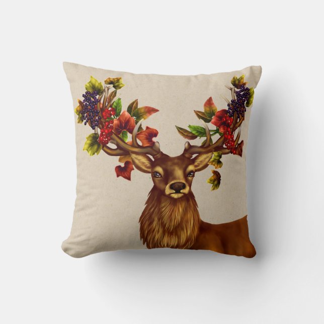 Hösten Stag Pillow Kudde (Framsida)