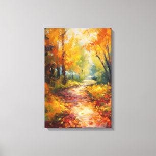 Hösten Stroll Fine Art Canvastryck