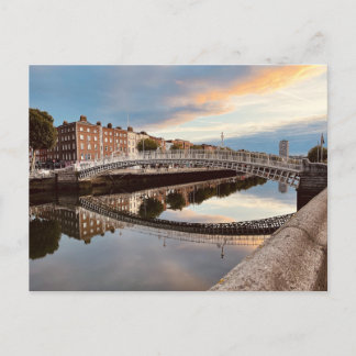 Hösten Sunrise at Ha'Penny Bridge, Dublin Vykort