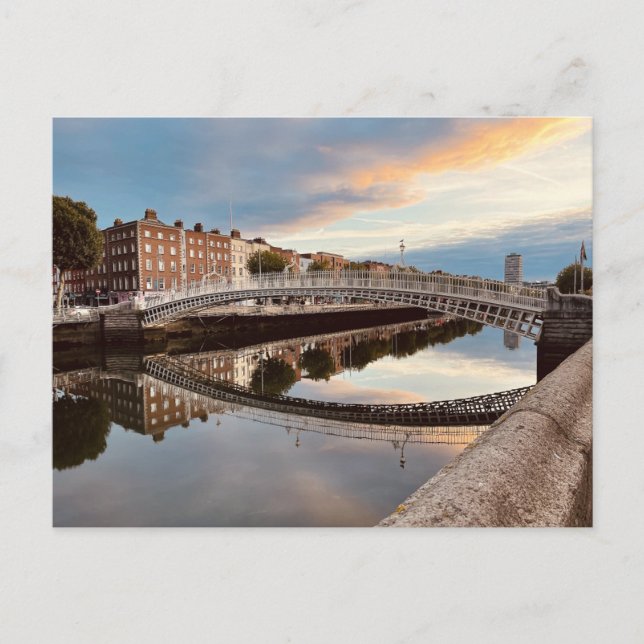 Hösten Sunrise at Ha'Penny Bridge, Dublin Vykort (Framsida)