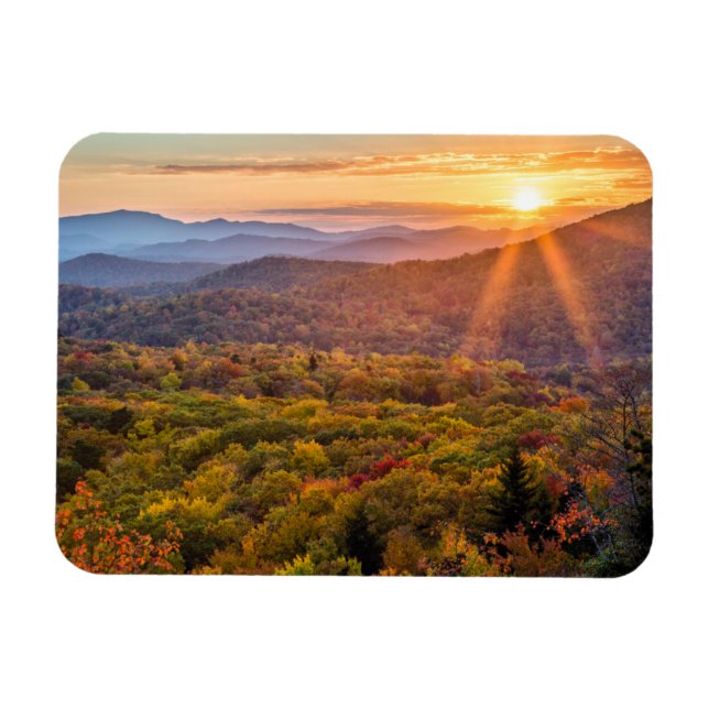 Hösten Sunset från Beacon Heights Magnet (Horisontell)