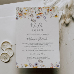 Hösten Sunshine Wildblomme Vi gör om Vow Renewal Inbjudningar