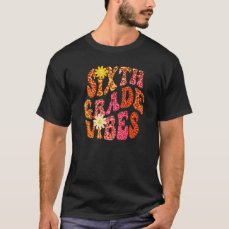 Hösten SXTH KLASS VIBES Lärare Peace Kärlek 6e Gr T Shirt