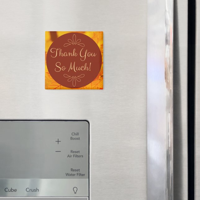 Hösten Tack, så mycket Gult Löv Red Magnet (In Situ (Fridge))