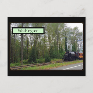 Hösten Tåg i Washington Postcard Vykort