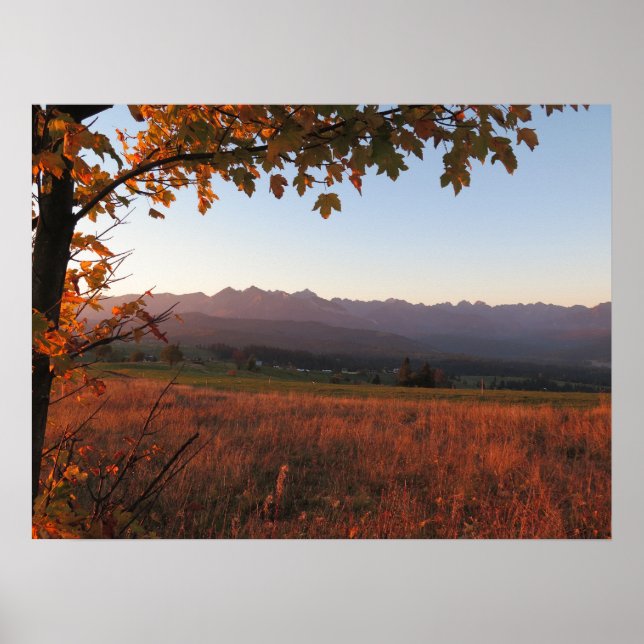Hösten Tatras sunrise Poster (Framsidan)