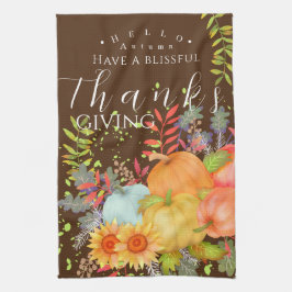 Hösten Thanksgiving Brown Kökshandduk