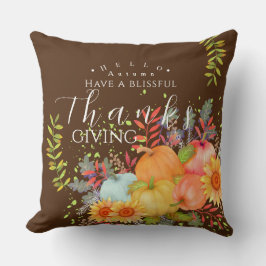 Hösten Thanksgiving Brown Kudde