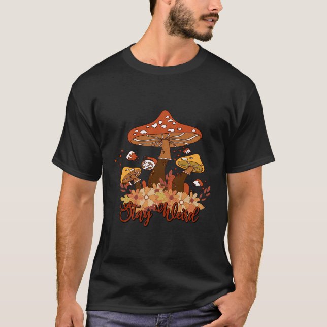 Hösten Thanksgiving Höst löv Mushroom Cluster S T Shirt (Framsida)