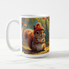 Hösten Theme Coffee Mugg | Fall Squirrel