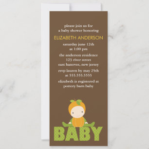 Hösten ThGodtycke Baby Shower Inbjudningar