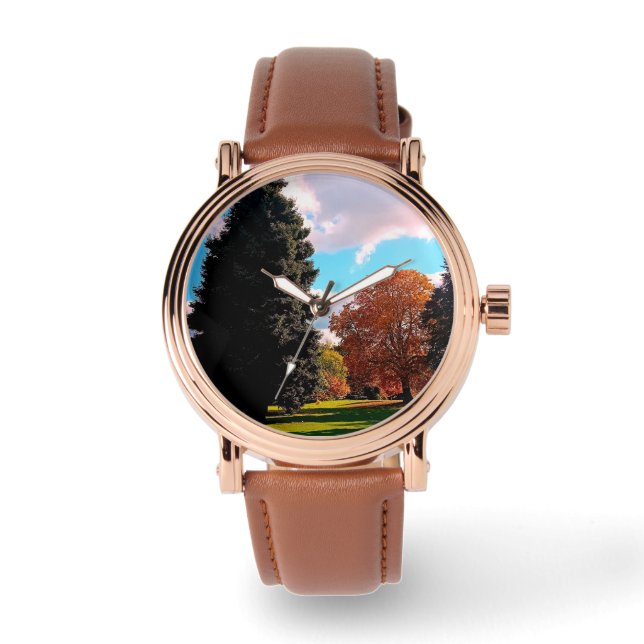 Hösten träd armbandsur (Framsida)