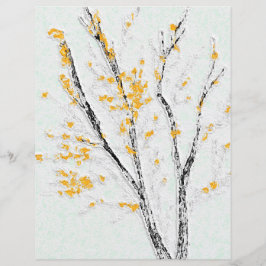 Hösten Träd Grenar med Gult Höst löv