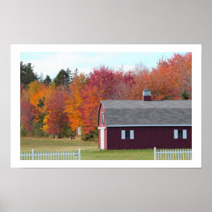 Hösten Träd med Barn Poster