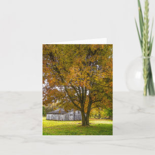 Hösten Träd och Barn Painterly Card Kort