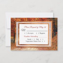 Hösten Träd och Löv Fall Wedding OSA kort