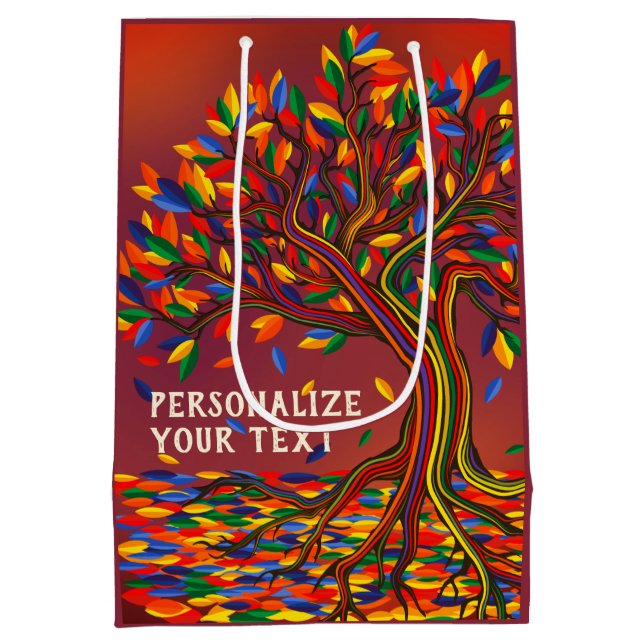 Hösten Träd Personlig Thanksgiving Party (Baksidan)