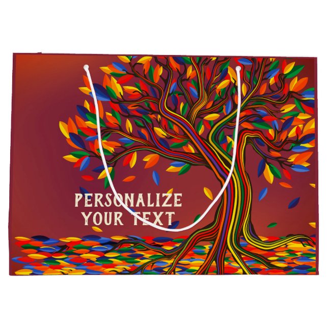 Hösten Träd Personlig Thanksgiving Party (Baksidan)