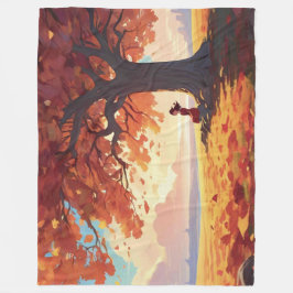 Hösten Träd Prayer Girl Fleecefilt