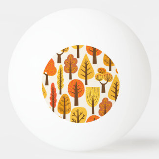 Hösten träd, sömlös mönster. pingisboll