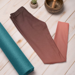 Hösten Trend Coral Sunset Ombre Leggings
