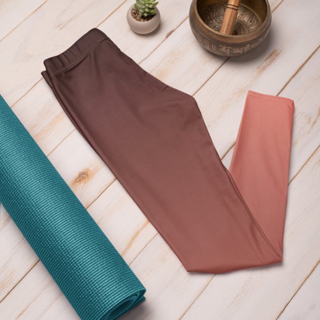 Hösten Trend Coral Sunset Ombre Leggings (Mockup 1 Coral Sunset)