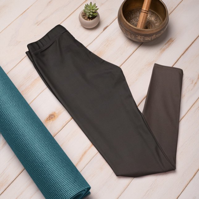 Hösten Trend Färg-kaffe Brown Ombre Leggings (Mockup 1 Coffee Brown)