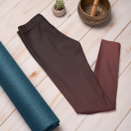 Hösten Trend Färg Mahogany Brown Ombre Leggings