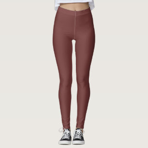 Hösten Trend Färg Mahogany Solid Leggings