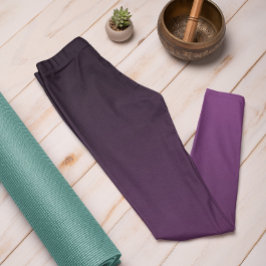 Hösten Trend Färg Plum Lila Ombre Leggings