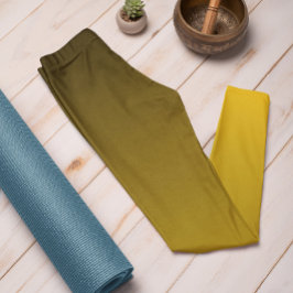 Hösten Trend Färg Sunburst Gult Ombre Leggings
