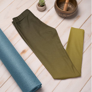 Hösten Trend Färg Sunny Olive Ombre Leggings