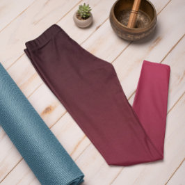 Hösten Trend Färg Vibrant Magenta Ombre Leggings