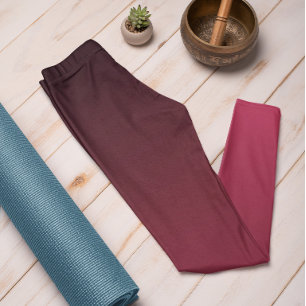 Hösten Trend Färg Vibrant Magenta Ombre Leggings