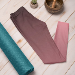 Hösten Trend Färg Watermelon Rosa Ombre Leggings