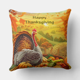 Hösten Turkiet Pumpkins Thanksgiving Dekorativ kud Kudde