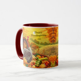 Hösten Turkiet Pumpkins Thanksgiving Mugg