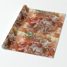 Hösten uggla fall vintage presentpapper