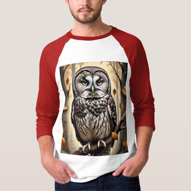 Hösten Uggla 🍂 🦉 | Forest Wisdom T Shirt (Framsida)