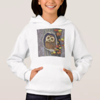 Hösten Uggla och Höst färger Hoodie