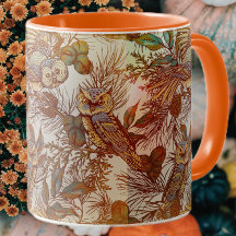 Hösten uggla vintage fall