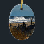 Hösten Vågar och Dunes vid Beach Julgransprydnad Keramik<br><div class="desc">Hösten är en speciellare tid på stranden. himlar är tydliga,  folkmassorna är borta och vi får se den skönhet som Mor Natur har skapat för oss alla.</div>