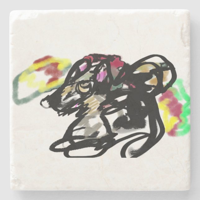 Hösten varg vild stenunderlägg (Framsidan)