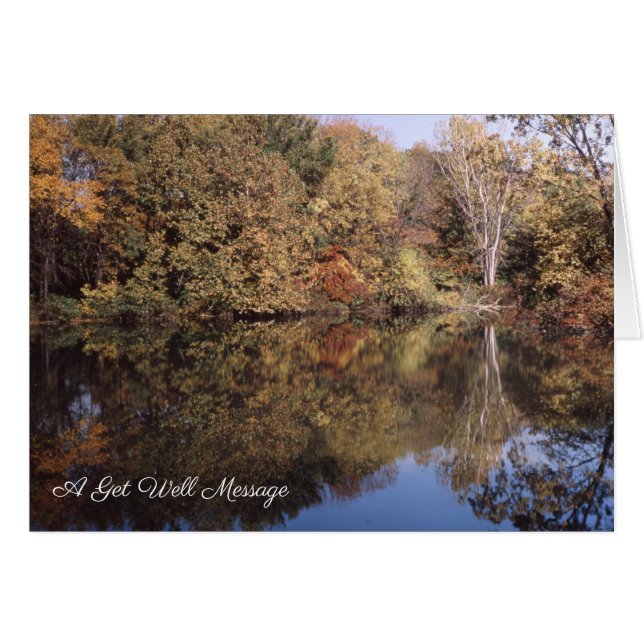 Hösten, Vatten-reflektioner kommer bra OBS Kort (Framsidan Horizontal)