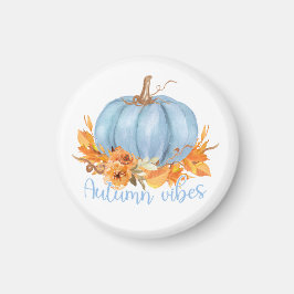 Hösten Vibes Blue Pumpkin Magnet